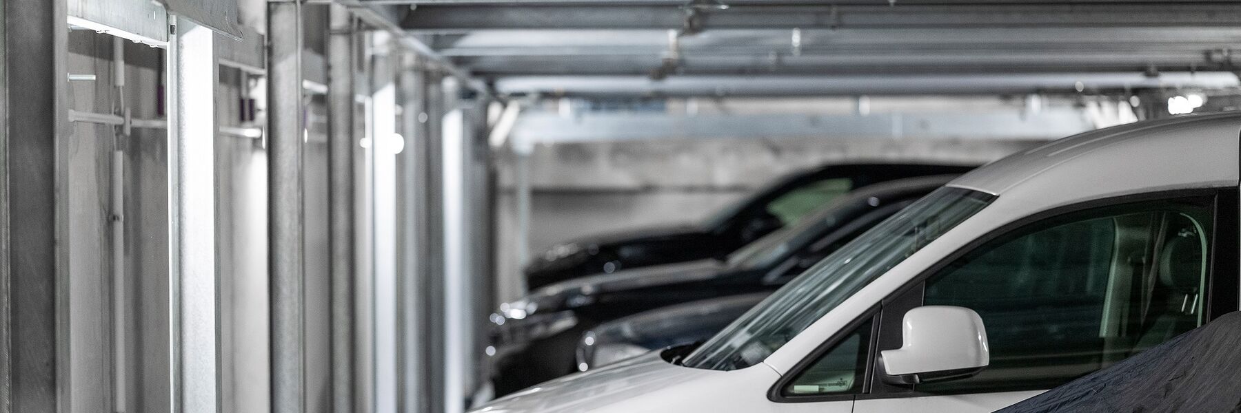 Interieur van het parkeersysteem