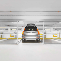 Car parked in a car park system