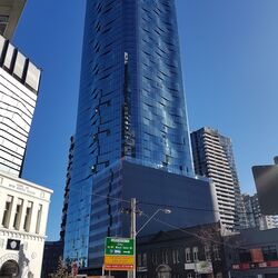 Exterior view of the Shadow Play building in Melbourne city centre