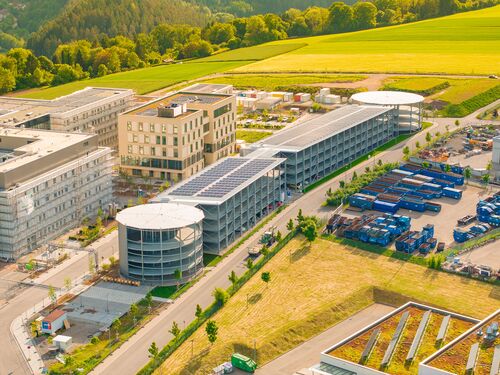 Aerial view of the entire Calw Health Campus site