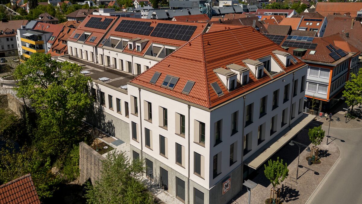 Vue aérienne d'un bâtiment à Balingen